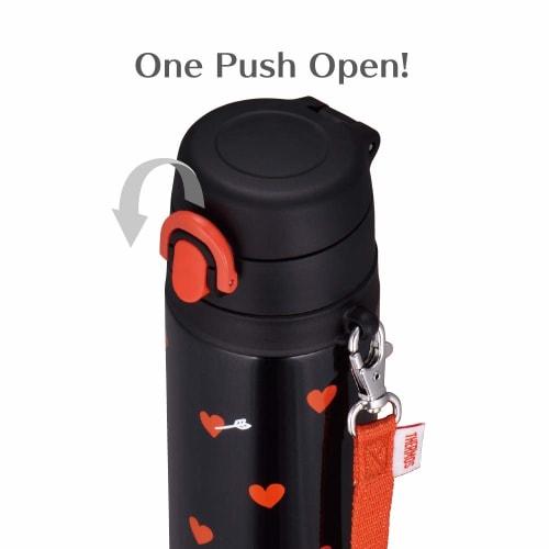 Thermos Water Bottle Vacuum Insulated Mobile Mug 550ml Black Red JNT-551 BKR
