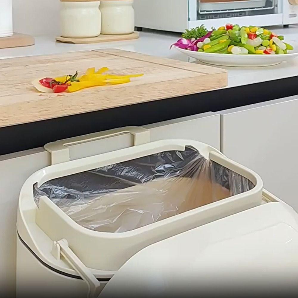 9L/12L Capacity Hanging Trash Can Wall Mounted Waste Bin Space-Saving Wastebasket  Dormitory