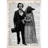 Vintage Dark Gothic Edgar Allan Poe The Raven Artwork On Antique Dictionary Poster Canvas Painting Wall Pictures Home Decor