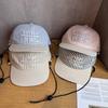 Parent Child Striped Embroidered Baseball Cap With Sun Protection For Summer Outdoor Activities