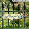 2D Flach, 1 Stück, Metallschild „Es ist immer Teatime“, Dekoschild aus Aluminium, Scherz-Straßenschild, Heimdekoration, Raumdekoration, Wanddekoration, Restaurantdekoration