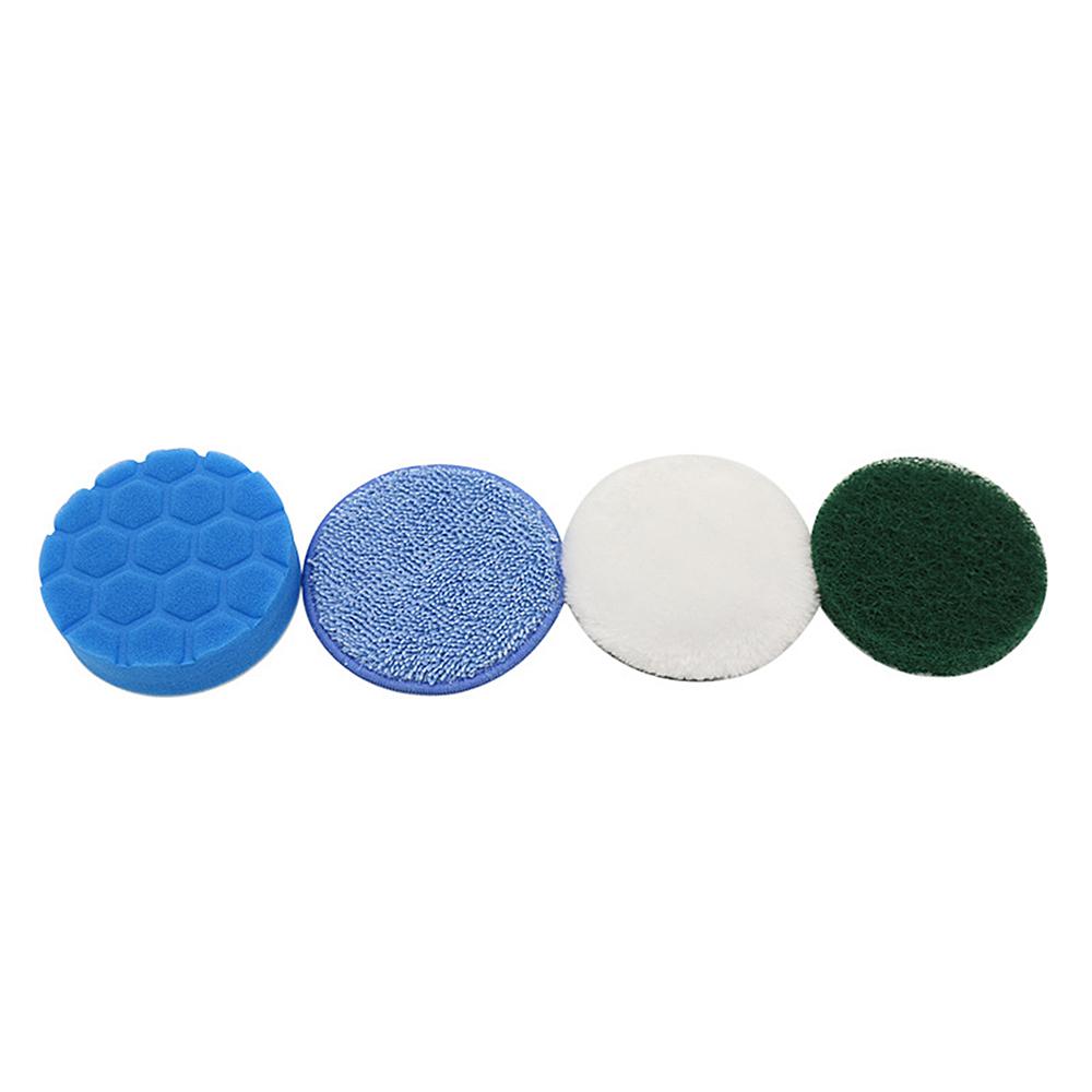 Electric Cleaning Brush Head Accessories 4inch 4PCS Flocking Hexagonal Sponge Polishing Pad Sponge Wheel Polishing Disc Scouring