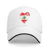 Men's Women's Lebanon Flag Heart Outdoor Hat Sun Cap New Baseball Cap Sports Sunshade