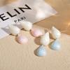 Colorful Teardrop Drop Earrings, Dainty Korean Style Summer Vacation Stud Earrings