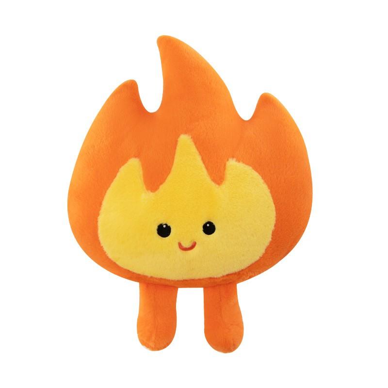 Flame-Shaped Plush Pillow Soft Stuffed Toy Kids Decorative Cushion Office Back Support Fun Gift