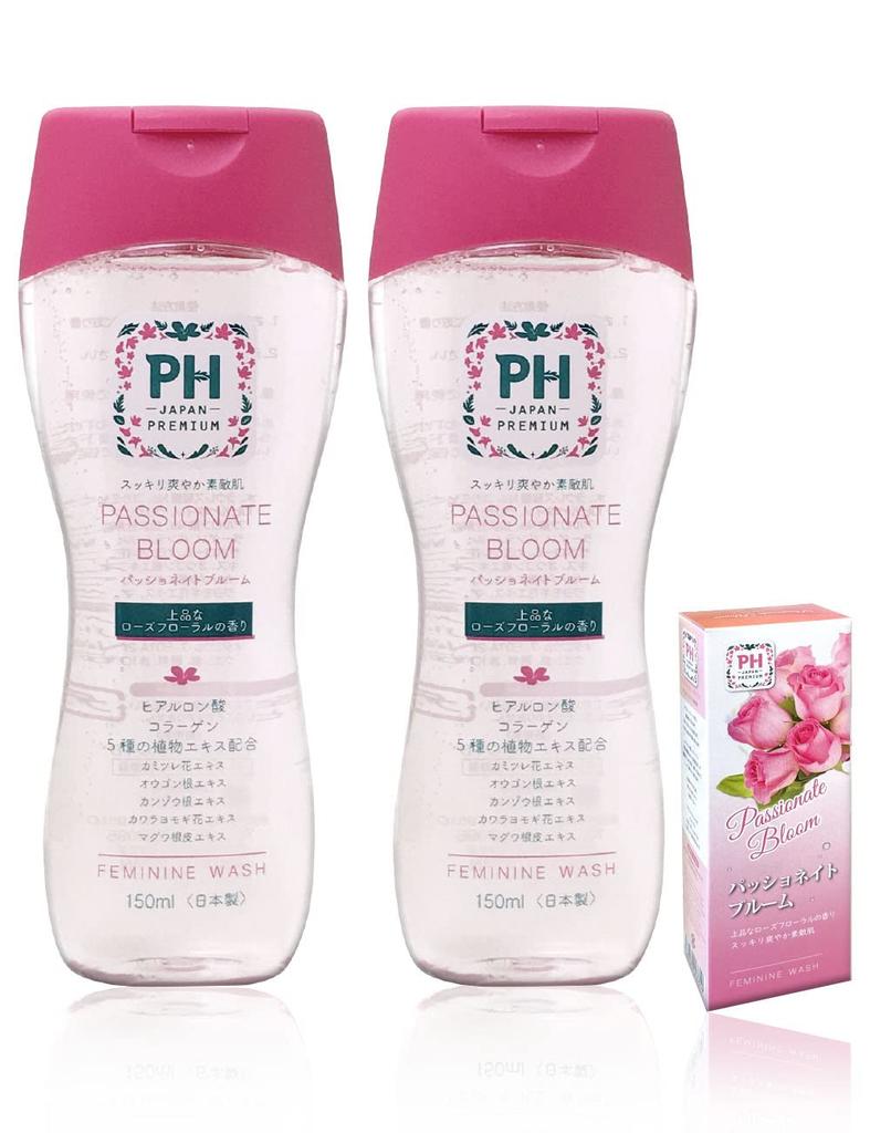 Feminine Wash Soap for Delicate Areas Passionate PH-JAPAN-PREMIUM (150ml (x 2), Bloom)