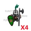 MOC Medieval Lion King Castle Knight Building Blocks Figure Accessories War Horse Cavalry Warrior Crusaders Toy Gift Bricks N029