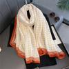 New Spring Women Cotton Scarf Beach Hijab Shawls and Wraps  Luxury Brand Flower Female Foulard Echarpe Designer Bandana