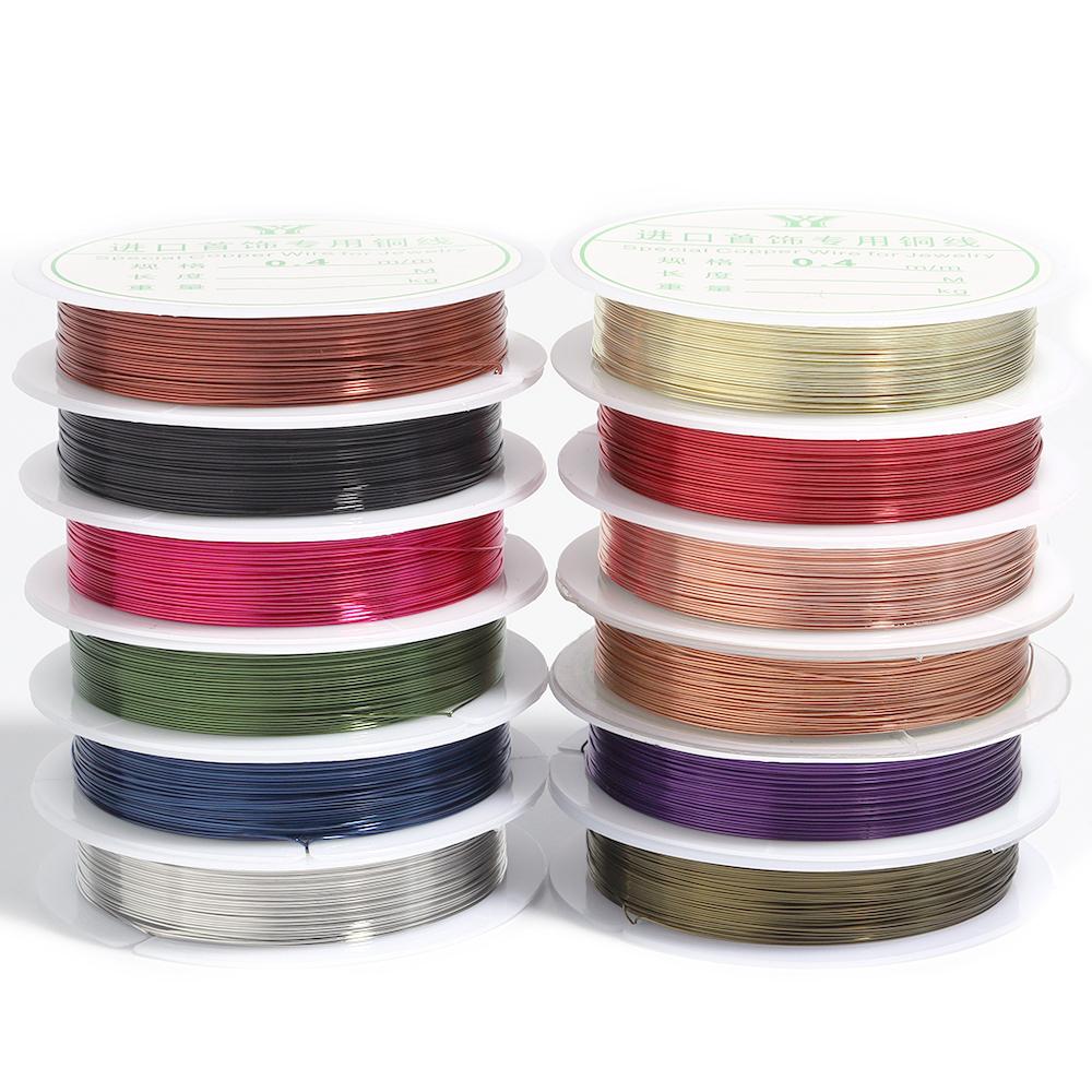 1Roll 0.2/0.25/0.3/0.4/0.5/0.6/0.7/0.8/1mm Sturdy Copper Wire Beading Wire DIY Jewelry Making For Bracelet Necklace Accessories
