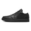 Jordan Air Jordan 1 Cow Leather Abrasion Resistant Breathable Low Top Vintage Basketball Shoes Men's Black Silver 553558-093(Team1423-)
