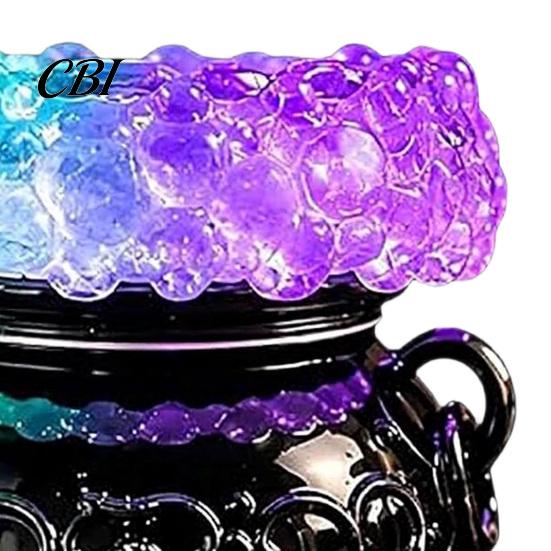 Feiertags-Umgebungsbeleuchtung Halloween Kessel LED Blasenlicht, Leuchtender Hexenkerzenhalter, Innen Dekoration Farbwechselnde Gruselige Tranklampe