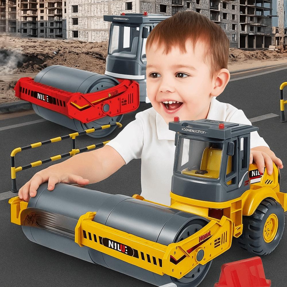 1:60 Scale Engineering Car Model Road Roller Excavator Bulldozer Toy  Collection Toys