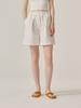 PLATDUJOUR Wind Banding Shorts (Ivory)