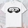 Snow Goggles Mountain View Shirt Skiing Snowboarding Winter Sports Graphic Tshirt Unisex Streetwear Top Cotton Unisex Tees