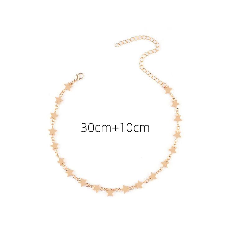 Fashion Personalized Street Shot Five-pointed Star Handmade Accessories Women, Versatile Alloy Star Necklace