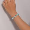 Turquoise Round Bead Starfish Simple Ladies Elastic Adjustable Bracelet Bracelet