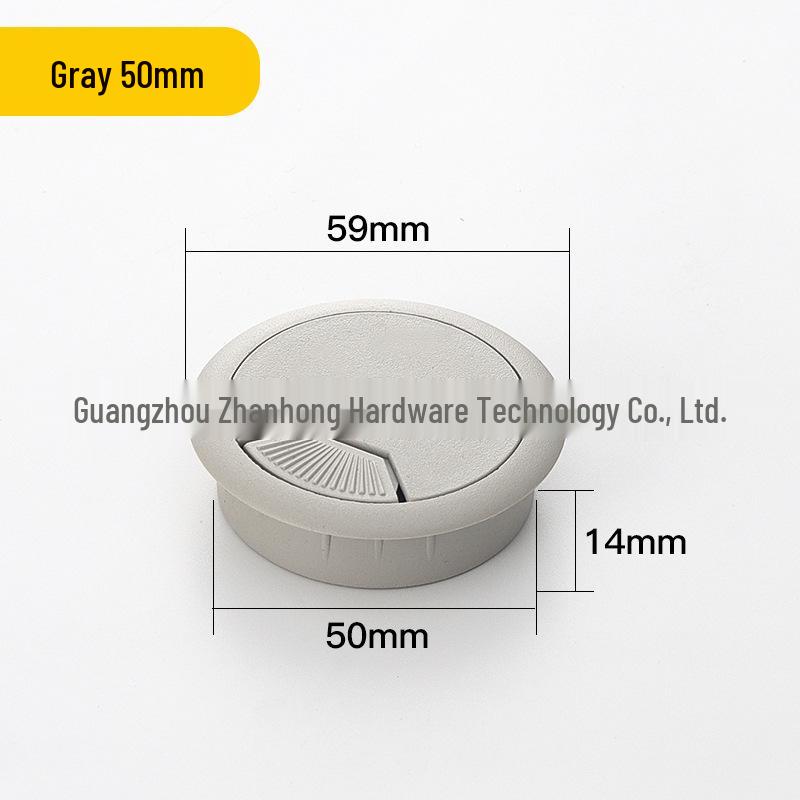Round Desktop Cable Hole Cover for Wire Management (50, 53, 60mm)