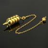 Gold Color Metal Pendulum for Divination Isis Copper Pendant Real Reiki Dowsing Pendulums Spiritual Pendulo Professional X021