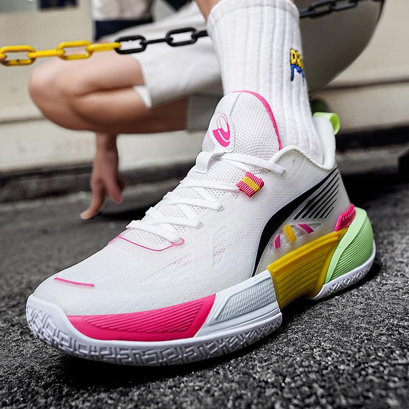 

Practical professional basketball elite game shoes wear-resistant actual combat cement ground youth sneakers friction sound shoes 36