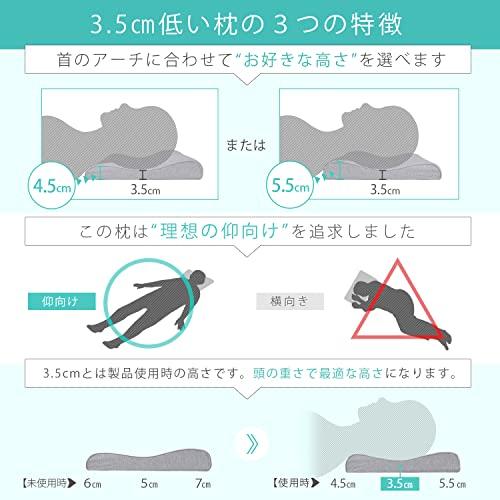 This 3.5cm low pillow helps you regain your posture while you sleep. It's a pillow and guide set designed for people who work in front of a monitor fo