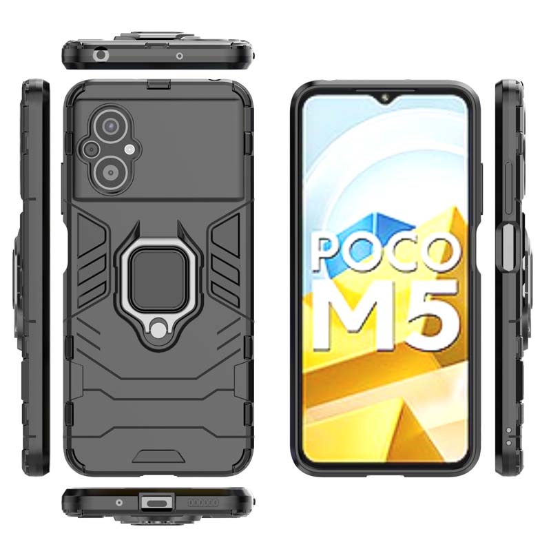 For Xiaomi Poco M5 M5S Case POCO X3 X4 X5 X6 M6 Pro F5 M3 M4 F3 F4 GT C40 C55 C65 Phone Cover Shockproof Armor Holder Back Coque
