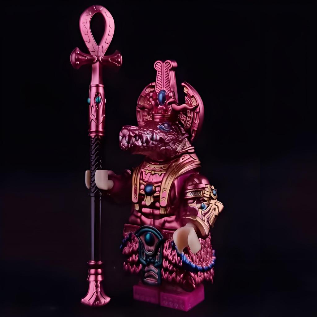 Third-party Egyptian Mythology Building Block Figures,includes Anubis, Sobek,Sun God,Sun Wukong,collectible Creative Gift