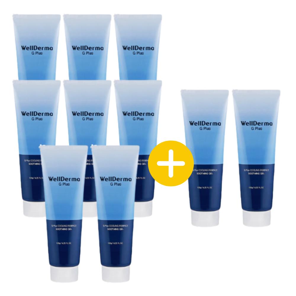 WellDerma / G Plus Охлаждающий Успокаивающий Гель-Эссенция / 120 г Набор 8+2 / Мгновенное Успокоение и Увлажнение / Произведено в Корее