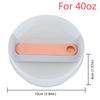Flip Straw Lid Replacement with Handle Spill Proof Dustproof Tumbler Lid Splash Resistant for Stanley 20/30/40oz Mug Accessories