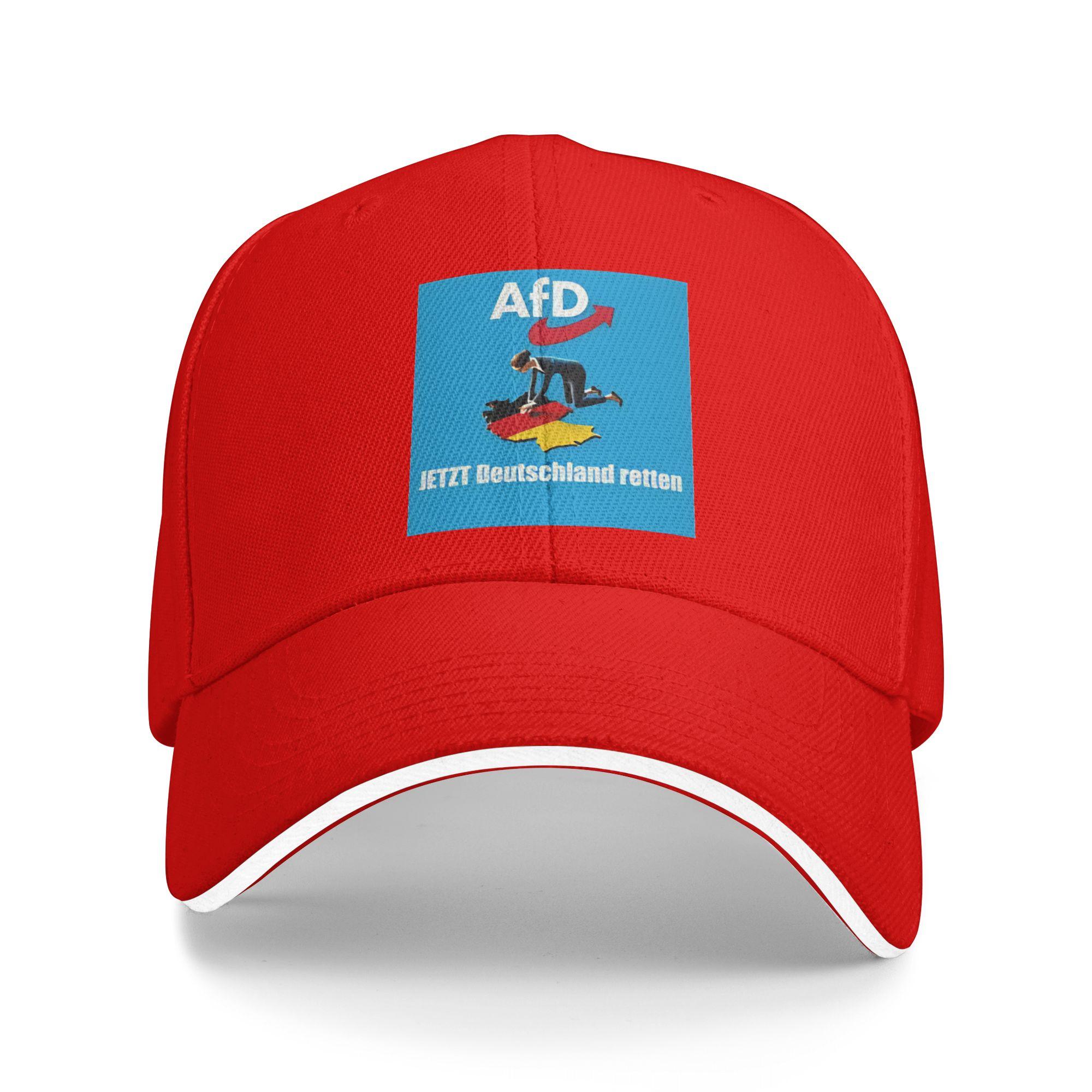 

Summer Save AfD Germany Baseball Cap Outdoor Gym Casual Design Sun Trucker Hat Couple Women Sunscreen Baseball Caps One Size красный