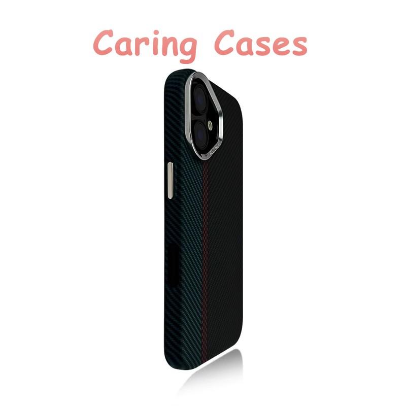 For iPhone 17 Pro Max Case Black Carbon Fiber Texture Matte Business Luxury Hard Shell Compatible with iPhone 16 15 14 13 12