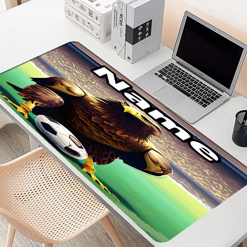 Custom Name Personalized Go Ahead Eagles Pattern Mousepad, Laptop PC Desk Mat, Decorative Desk Mat for Home Keyboard Pad Gift