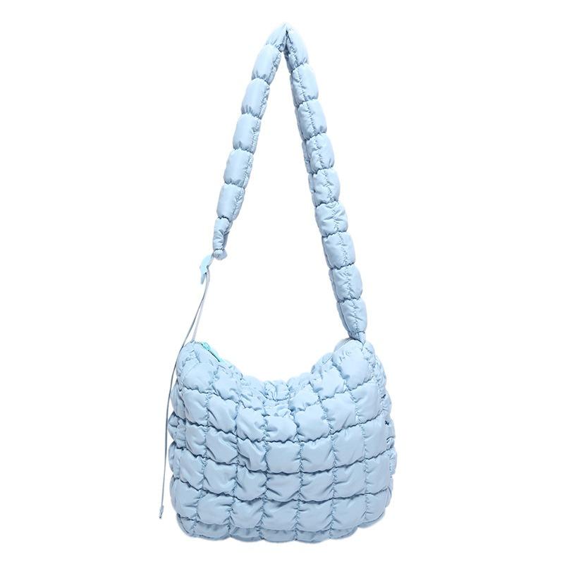 New pleated cloud bag large shoulder strap adjustable shoulder bag large capacity bubble tote messenger women's bag
