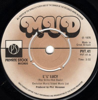 7inch Record MUD - L' L' Lucy PVT41 Private Stock 1975 UK Rock Used