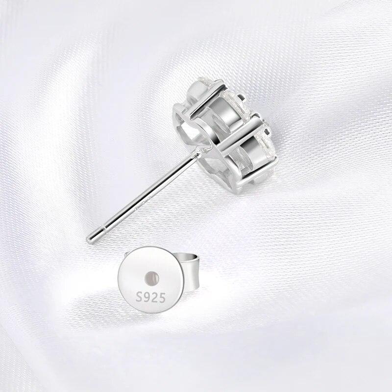 D Color 2.5/3mm Certified Full Moissanite Stud Earrings for Women Sparkling Flower Party Classic Jewelry 100% 925 Sterling Silver
