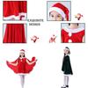 Adorable Toddler Girls Christmas Velvet Outfit With Cloak Cape Santa Claus Elf