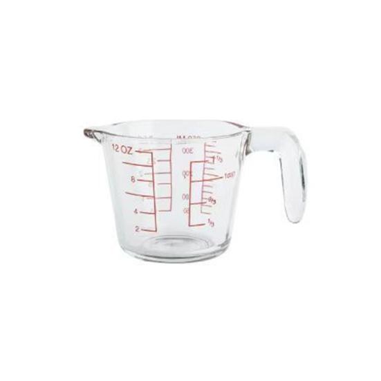 

Скляна мірна склянка з потрійною шкалою, термостійка, безпечна для мікрохвильової печі, кухонні інструменти з V-подібним носиком та ергономічною ручкою Small