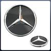 Car Sticker For Mercedes Benz Front Grill Mirror Emblem Glossy Black And Chrome Silver 3D Style Emblems For Mercedes Benz A B C