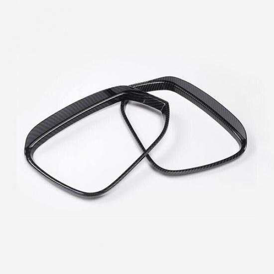 Carbon Fiber Side Mirror Rain Eyebrow Cover Trim For Toyota Highlander