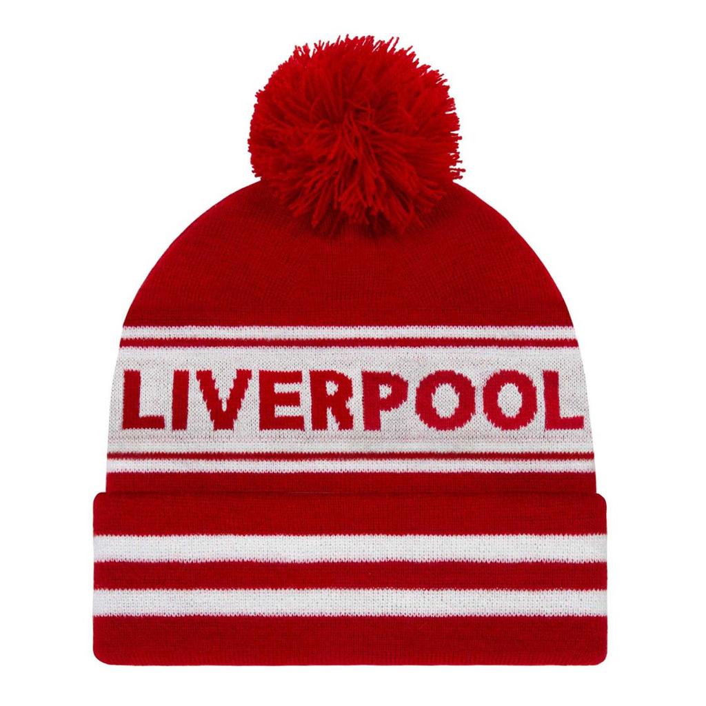 Fan Originals Liverpool Text Bobble Beanie