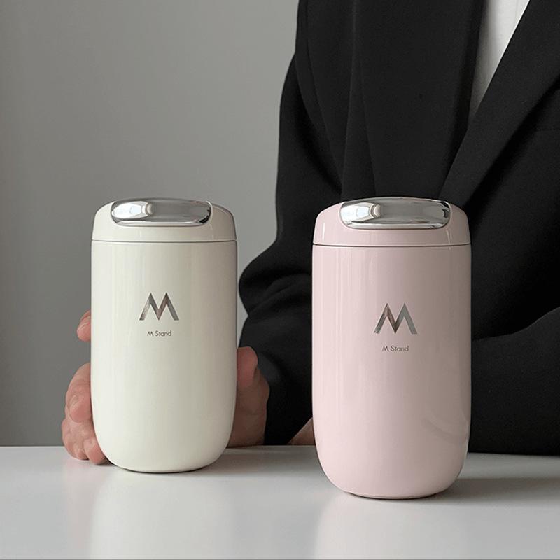 Retro glossy goose egg coffee cup light luxury high-end pocket cup 111 stainless steel thermos cup souvenir water cup