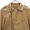 Ships Sheep Leather Leather Double Riders Jacket 36 Beige Brown Women Used