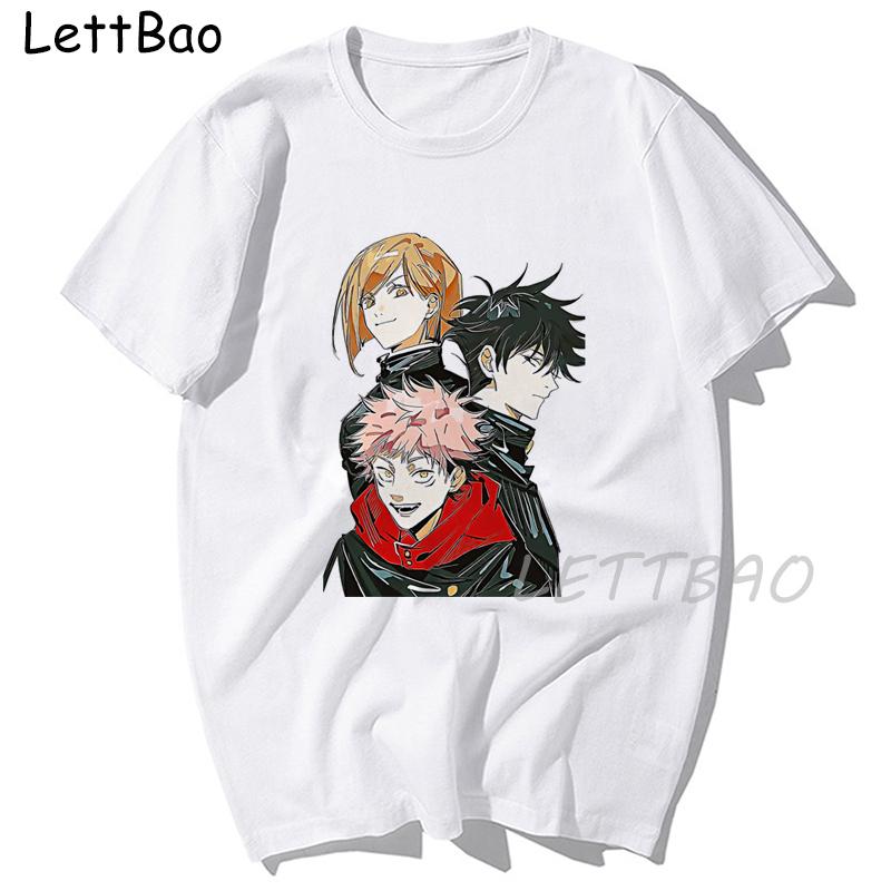 Funny Jujutsu Kaisen T Shirt Anime Shirt Short Sleeve Satoru Gojo Print Summer Tops Japanese Style