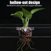 Aquarium Plant Holder Fish Tank Clear Hydroponic Planter Aquaponic Plant Holder Basket for Fish Tank Aquascape Decoration