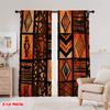Set Of 2 Flat Printing Drapes African Tribal Fabric Without Electricity Party Decorations Perfect Festive Curtain Made Polyester Machine Washable