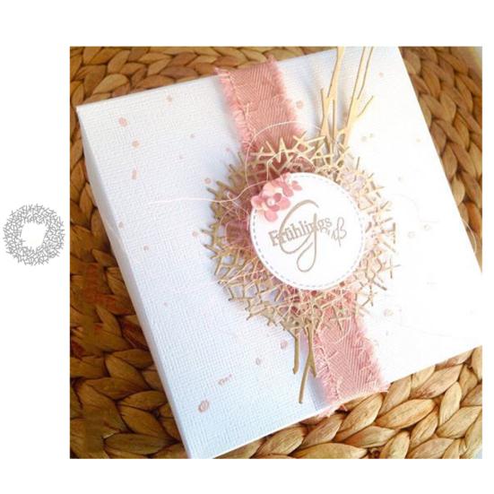 

Круглое кольцо с травой, металлические штампы, сделай сам, скрапбукинг, бумажные карты, альбом, трафарет серебряный