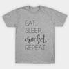 Unisex Fashion TShirt Eat Sleep Crochet Repeat Print TShirt Plus Size S-5XL T-Shirt 100%Cotton Tops O Neck Short Sleeve Tees