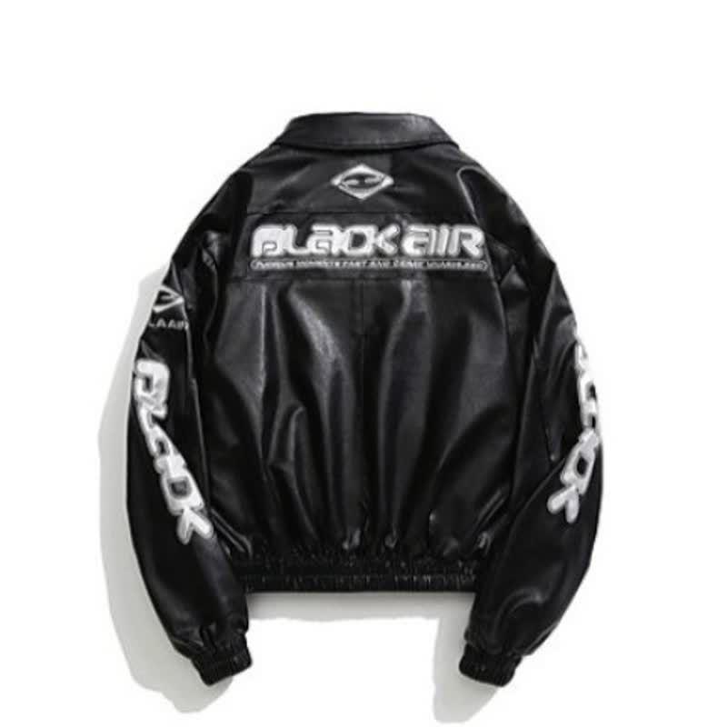 Rogue Retro Hip Hop Leather Racing Jacket: Trendy Unisex Autumn Motorcycle Style
