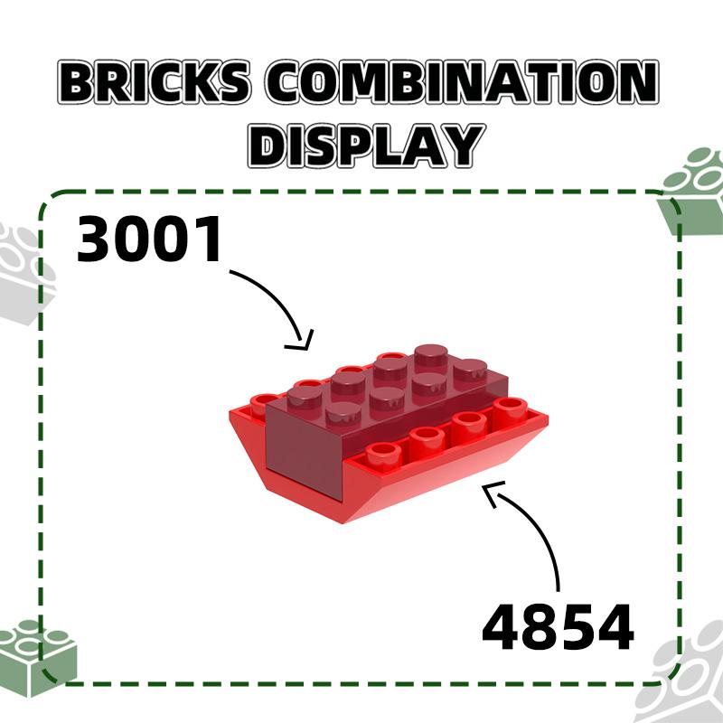 Non-Toxic 40Pcs/Lot 3001 2X4 High 8-Hole Building Block Moc Colorful Parts Compatible With Brick Diy Children Toy Assembly Gift Box