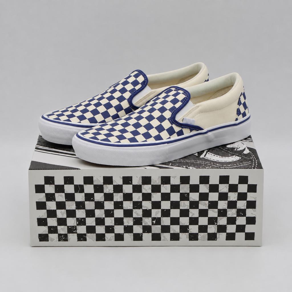 VN000EG59Y0 Vans Skate Slip-On Blue Checkerboard (Men's)