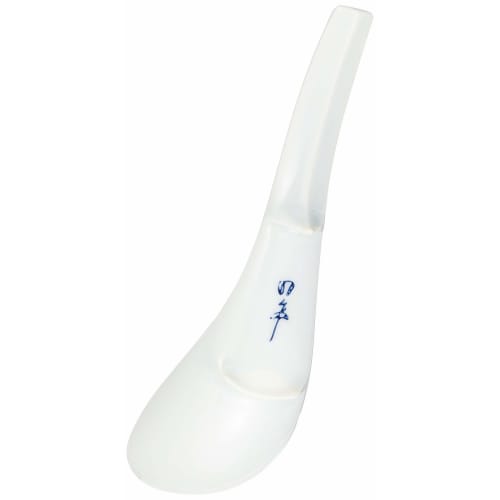 Arita Ware Ojiyama Ugn "Ultimata Renge" Ramen Sked, Blå och Vit Porslin, Ca. 16cm Diameter, Lotusblomsdesign, Keramik, Mikrovågsugns- och Dis